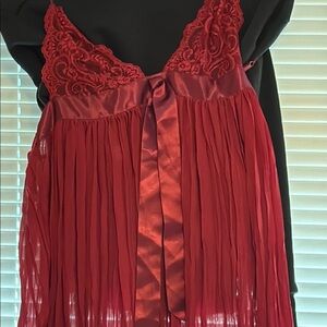 Victoria's Secret Red Lace Chemise